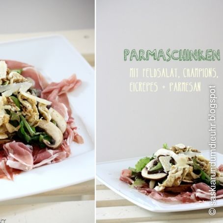 Feldsalat mit Parmaschinken