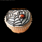 Spinnennetz-Cupcakes für Halloween