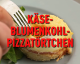 Blumenkohl-Pizzatörtchen mit Salami und Käse