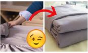 Wie ihr Bettwäsche in 40 SEKUNDEN perfekt faltet