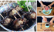 Lecker würzige Hackspieße mit Pflaumen
