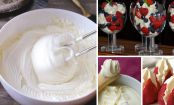 Köstliche MASCARPONE-CREME, um Torten oder Früchte zu garnieren