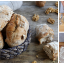 Frische selbstgebackene Brötchen mit WALNÜSSEN ohne Kneten