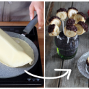 Pfannkuchen-Lollis mit Banane und Rum: die perfekte Überraschung