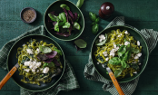 Diese cremige Spinat Basilikum Tagliatelle mit Ziegenkäse macht glücklich!