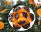Kandierte Orangenscheibchen mit Schokolade, der süße Weihnachtssnack