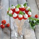 Hübscher Tomaten-Mozzarella-Blumenstrauß