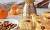 Indischer Grießkuchen mit Mandeln
