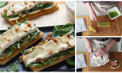 Party Häppchen für den Herbst: Crostini mit Camembert, Birne und Babyspinat