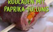 Rinder-Rouladen mit Paprika- und Zwiebel-Füllung