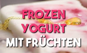 FroYo mal anders! Frozen Yogurt mit Früchten vom Blech