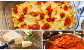 Sterntaler mit Tomatensoße und Parmesan