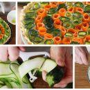 Gemüseröschen-Tarte mit Zucchini und Karotten