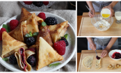 Eine köstliche Idee für Crêpes: Süße Samosas mit Rum und roten Früchten