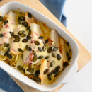 Überbackene Endivien mit Apfel und Schinken