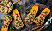 Gefüllter Butternut mit Bulgur und Cranberries