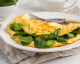 Omelette mit frischem Spinat und Mozzarella