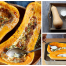 Gefüllter Butternut-Kürbis mit Fourme d'Ambert