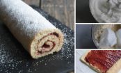 Biskuitrolle mit Marmelade - Schritt für Schritt