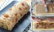 Typisch französisch: Saftige Biskuitrolle mit feinster Maronencreme