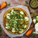 Blumenkohl-Pizza mit Zucchini: super lecker, einfach und gesund!