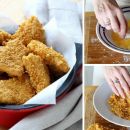 Selbst gemachte Chicken-Nuggets mit weniger Fett!