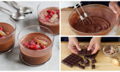 Leckere Mousse aus Schokolade, Wasser und...kandierten Makronen