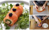 Festlich und hübsch für ein unvergessliches Abendessen: Mini-Lachs-Rollen mit Frischkäse