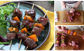 Köstlich aromatisch Spieße mit Entenbrust, Aprikosen und Rosmarin