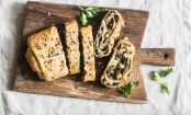 Herzhafter Kartoffelstrudel mit Champignons