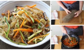 Japchae - Gebratene Nudeln auf koreanische Art