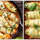 Köstliche Zucchini-Cannelloni gefüllt mit Kürbis, Spinat und Ricotta