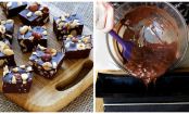 Knackige Schokoladen-Nutella-Ecken mit Haselnüssen