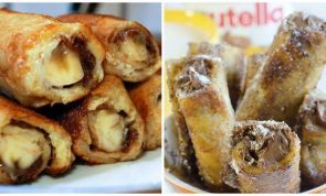 Ein Schlemmerfrühstück: Toast Rollen mit Schokocreme
