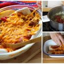 Rezept für Enchiladas gefüllt mit Rindfleisch und Paprika