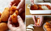 Knusprige Reiskroketten mit weicher Mozzarellafüllung - so geht's