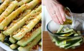 Rezeptanleitung für knusprige Zucchini-Pommes mit Parmesan!