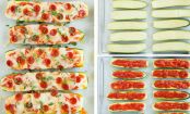Schritt für Schritt zu würzig gefüllten Zucchini-Pizza-Schiffchen