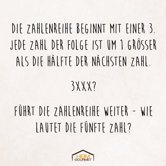 RÄTSEL des Tages - Testet Euer mathematisches Können!