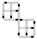 RÄTSEL des Tages: Lege 4 Streichhölzer so um, dass 10 Quadrate entstehen