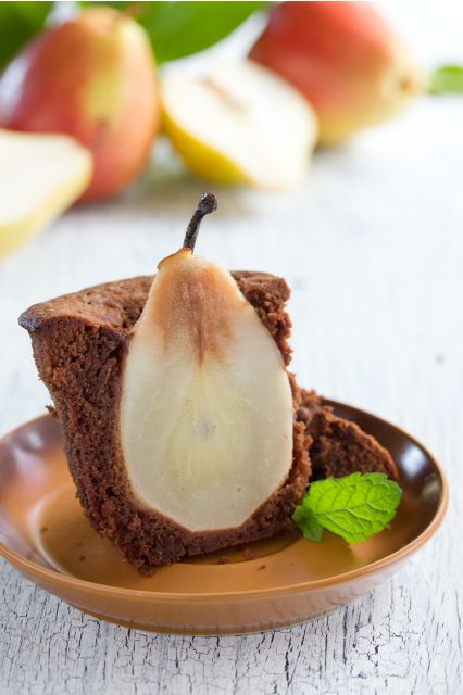 Saftig süß: Dieser Schoko-Birnen-Kuchen ist das Highlight bei Kaffee und Kuchen
