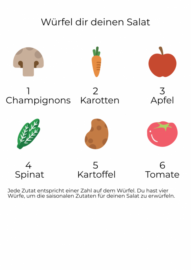 Ein leckerer erwürfelter Salat
