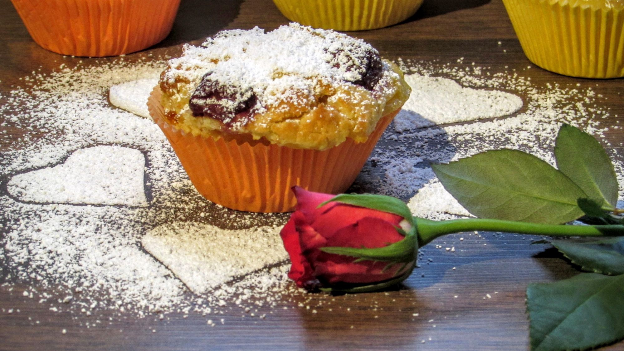 Saftige Kirschmuffins mit Vanillepudding (3.8/5)