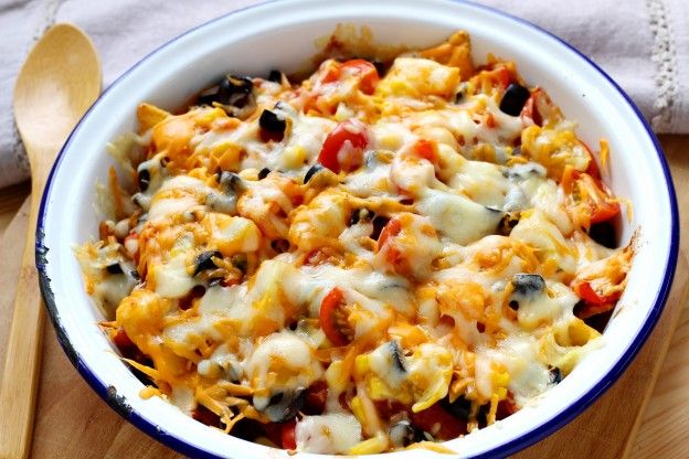 Überbackene Nachos mit viel Käse