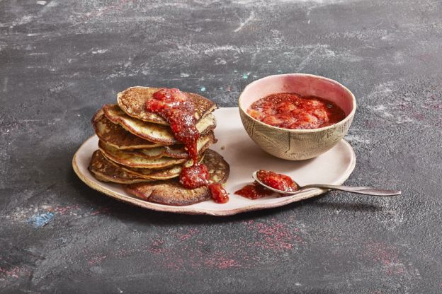 Glutenfreie Erdbeer-Pancakes