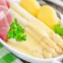Spargel mit Sauce Hollandaise und Schinken