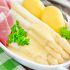 Spargel mit Sauce Hollandaise und Schinken