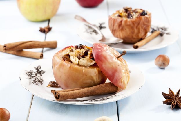 Bratapfel mit Hirse-Hafermilch-Füllung