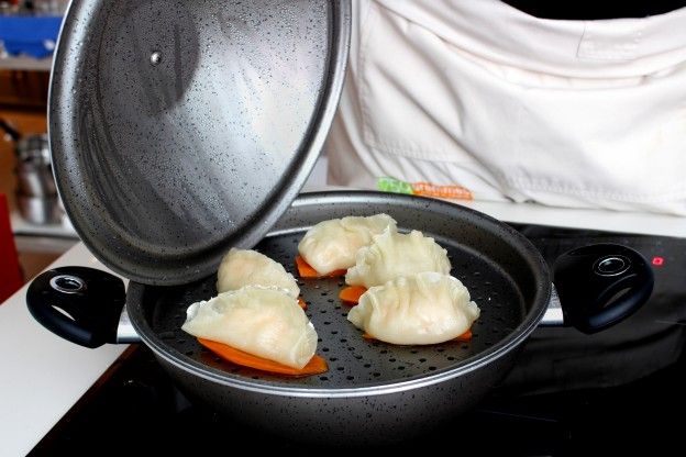 Die Ravioli dampfgaren