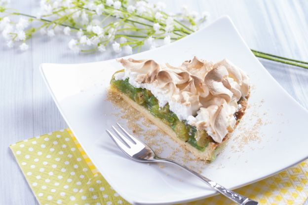Stachelbeerkuchen mit Baiserhaube